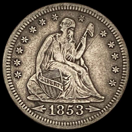 1853 Seated Liberty Quarter LIGHTLY CIRCULATED