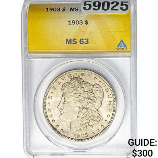 1903 Morgan Silver Dollar ANACS MS63