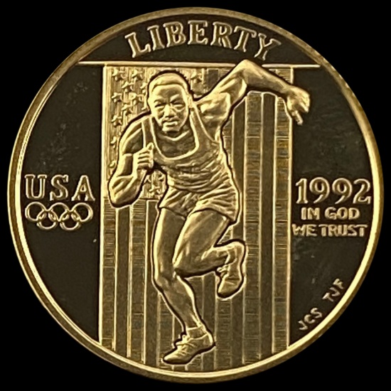 1992-W Olympic $5 Gold Coin GEM PROOF