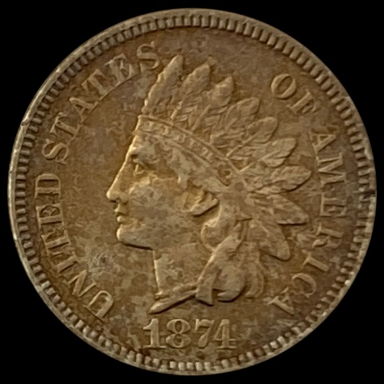 1874 Indian Head Cent CLOSELY UNCIRCULATED