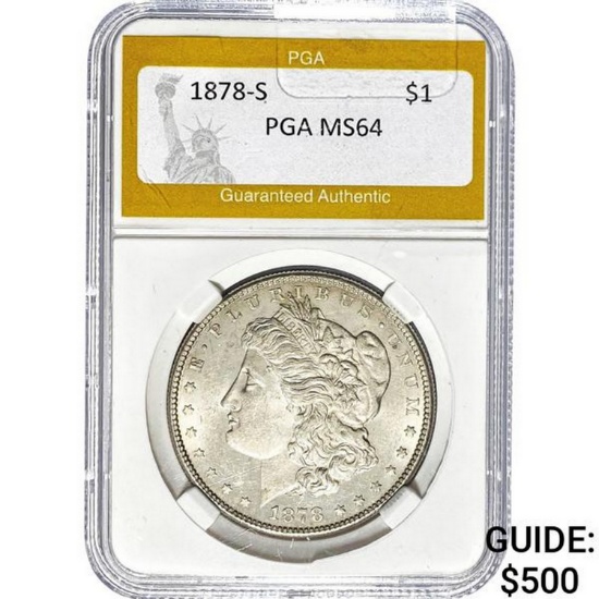 1878-S Morgan Dollar PGA MS64