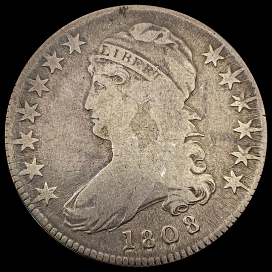 1808 Capped Bust Half Dollar NICELY CIRCULATED
