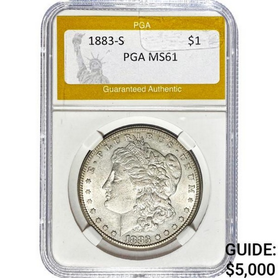1883-S Morgan Dollar PGA MS61