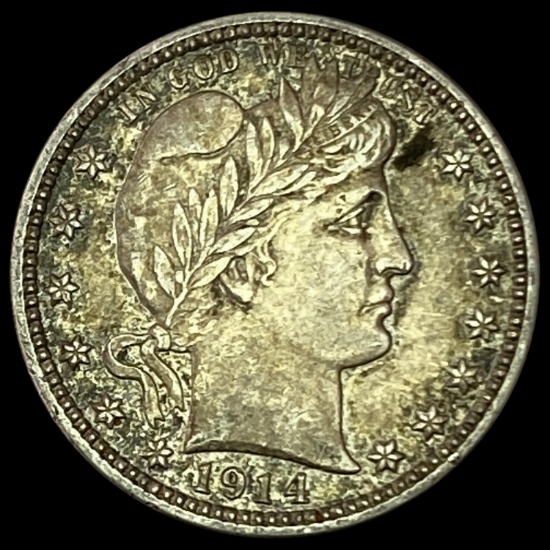 1914-D Barber Quarter CHOICE AU