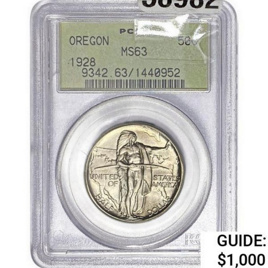 1928 Oregon Trail Half Dollar PCGS MS63