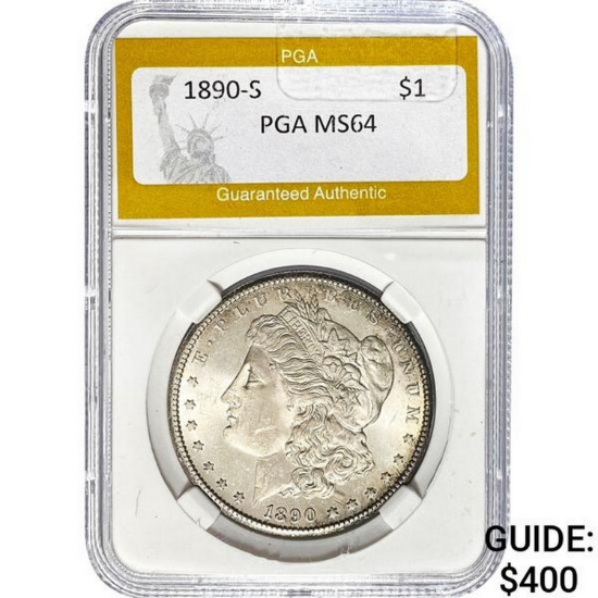 1890-S Morgan Dollar PGA MS64