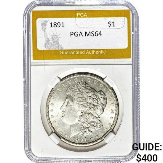 1891 Morgan Silver Dollar PGA MS64