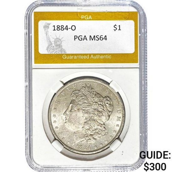 1884-O Morgan Silver Dollar PGA MS64
