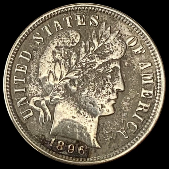 1896-O Barber Dime LIGHTLY CIRCULATED