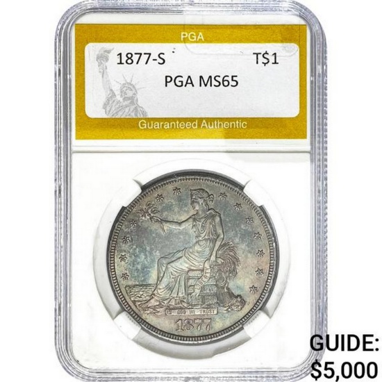 1877-S Trade Dollar PGA MS65