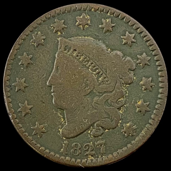 1827 Matron Head Large Cent NICELY CIRCULATED