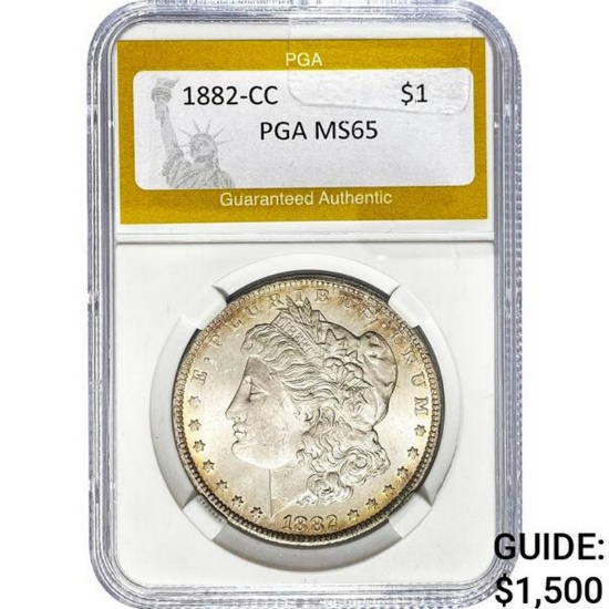 1882-CC Morgan Dollar PGA MS65