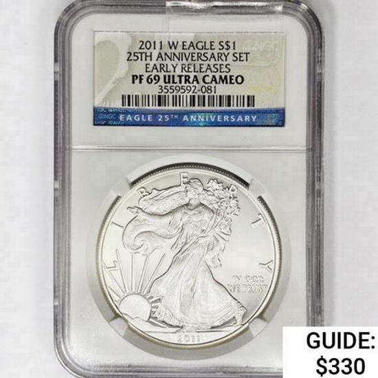 2011-W Silver Eagle NGC PF69 UC 25th Ann