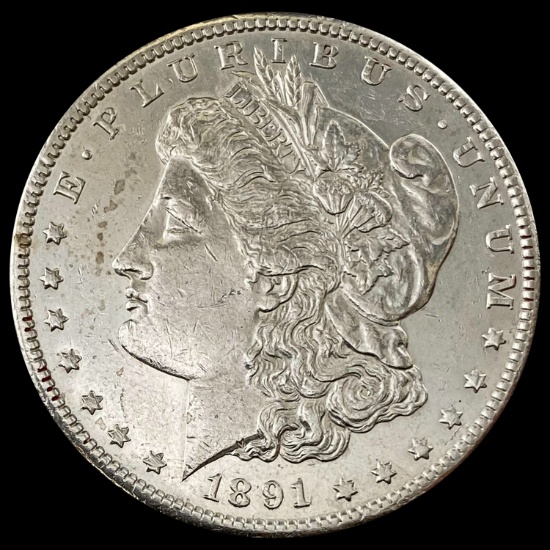 1891-S Morgan Silver Dollar CHOICE AU