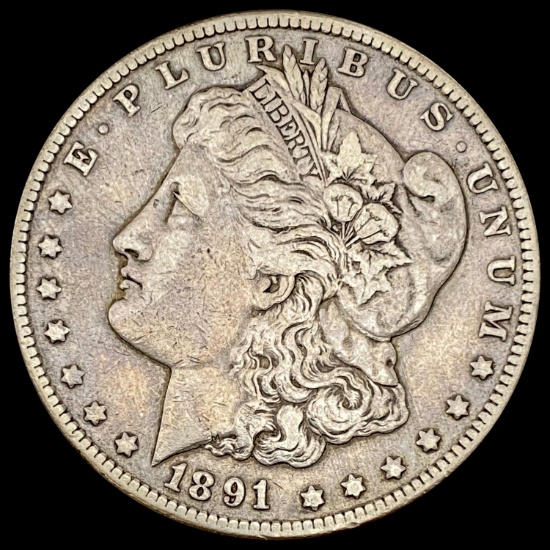 1891-CC Morgan Silver Dollar LIGHTLY CIRCULATED