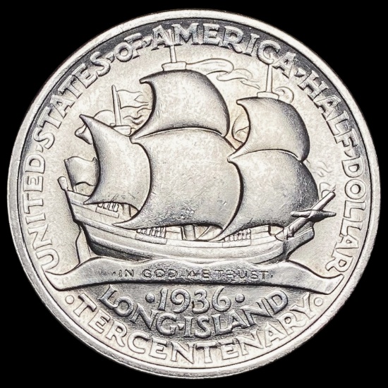 1936 Long Island Tercentenary Half Dolla GEM BU