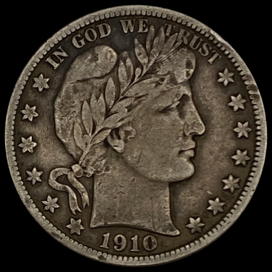 1910-S Barber Half Dollar LIGHTLY CIRCULATED