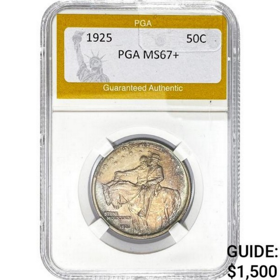 1925 Stone Mountain Half Dollar PGA MS67