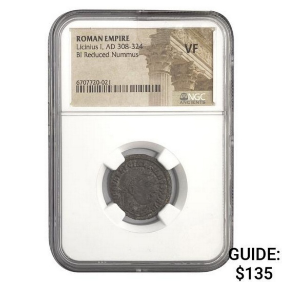 Roman Licinius I, AD 308-324 BI Reduced Nummus NGC VF
