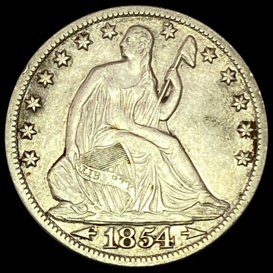 1854-O Seated Liberty Half Dollar CLOSELY UNCIRCULATED
