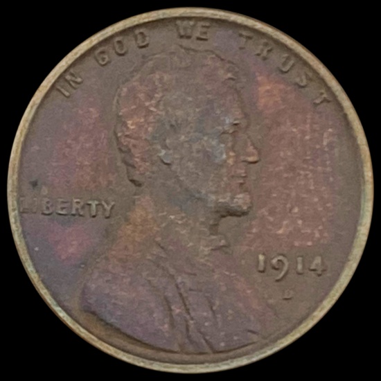 1914-D Lincoln Wheat Cent CHOICE AU
