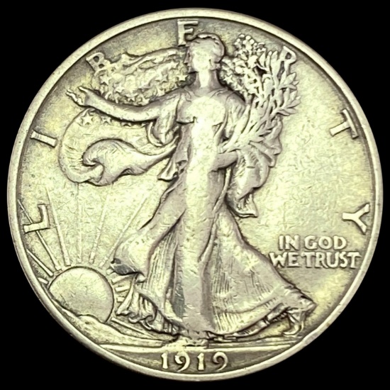 1919-S Walking Liberty Half Dollar LIGHTLY CIRCULATED