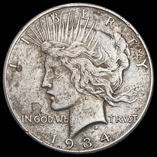 1934-S Silver Peace Dollar NEARLY UNCIRCULATED