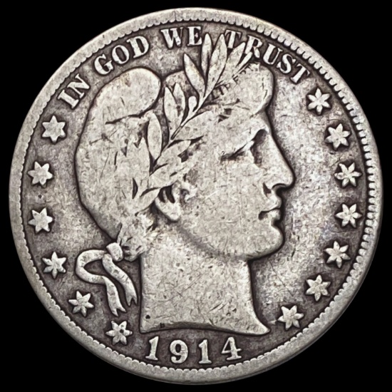 1914-S Barber Half Dollar NICELY CIRCULATED