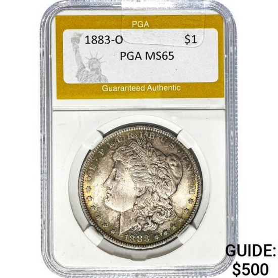 1883-O Morgan Dollar PGA MS65
