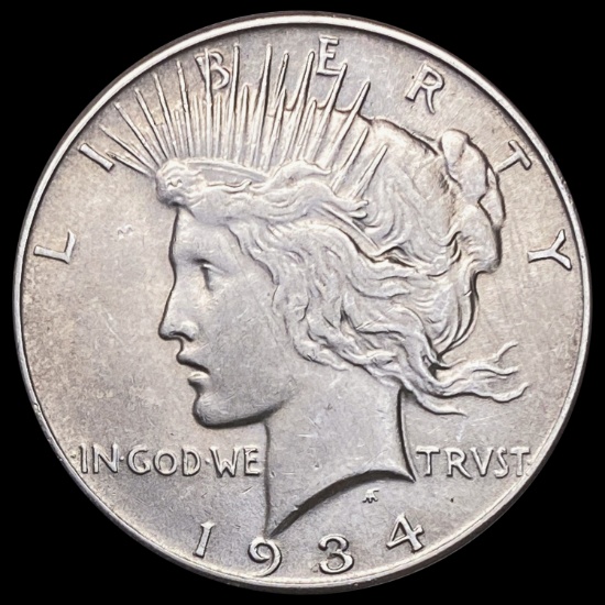 1934 Silver Peace Dollar NEARLY UNCIRCULATED