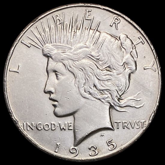 1935 Silver Peace Dollar NEARLY UNCIRCULATED