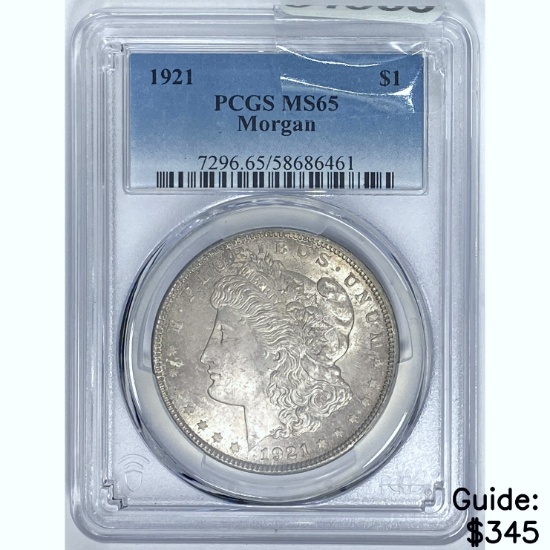 1921 Morgan Dollar PCGS MS65 SILVER