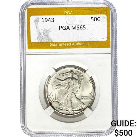 1943 Walking Liberty Half Dollar PGA MS6