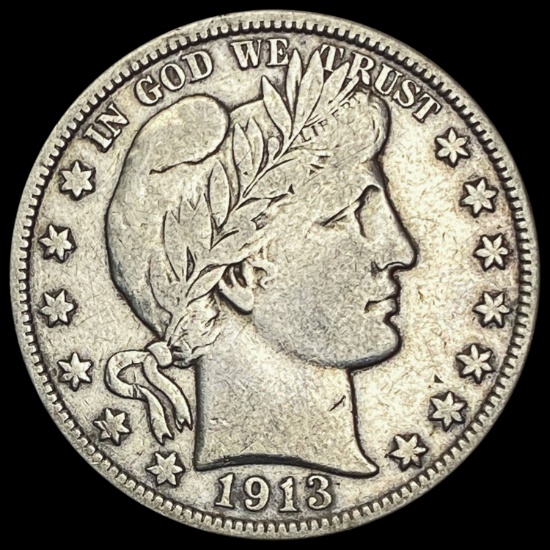 1913 Barber Half Dollar LIGHTLY CIRCULATED