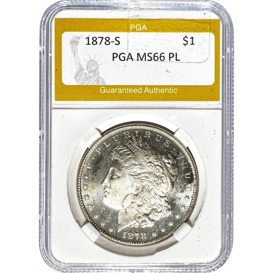 1878-S Morgan Dollar PGA MS66 PL