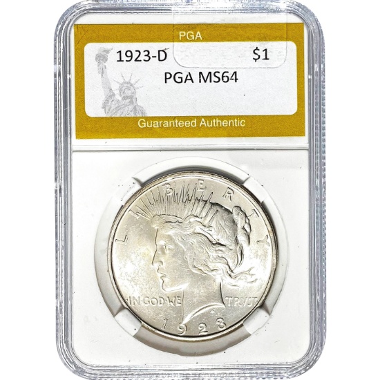 1923-D Peace Dollar PGA MS64