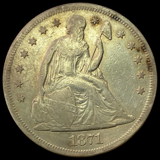 1871 Seated Liberty Dollar LIGHTLY CIRCULATED