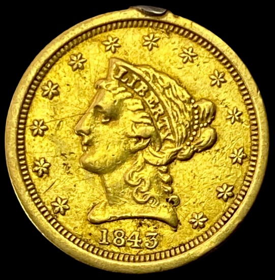 1843 Braided Hair Large Cent LIGHTLY CIRCULATED
