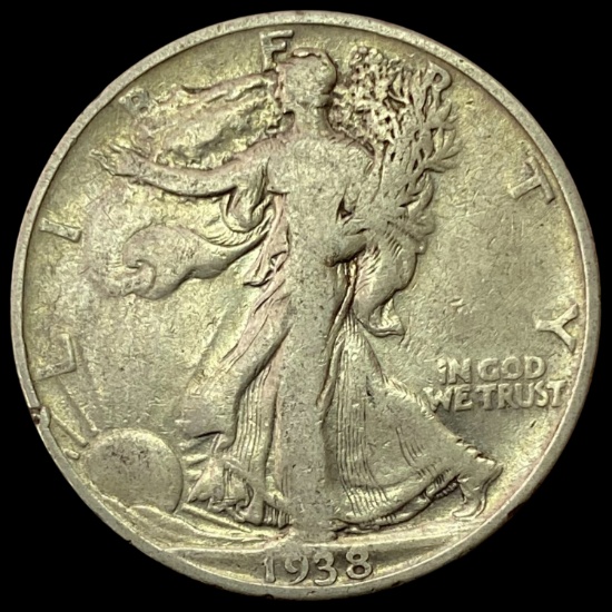1938-D Walking Liberty Half Dollar LIGHTLY CIRCULATED