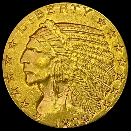 1909-D Indian Head Half Eagle $5 UNCIRCULATED
