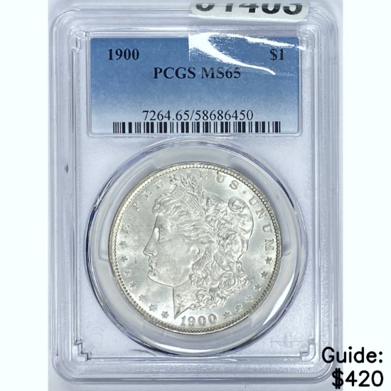 1900 Morgan Dollar PCGS MS65 SILVER