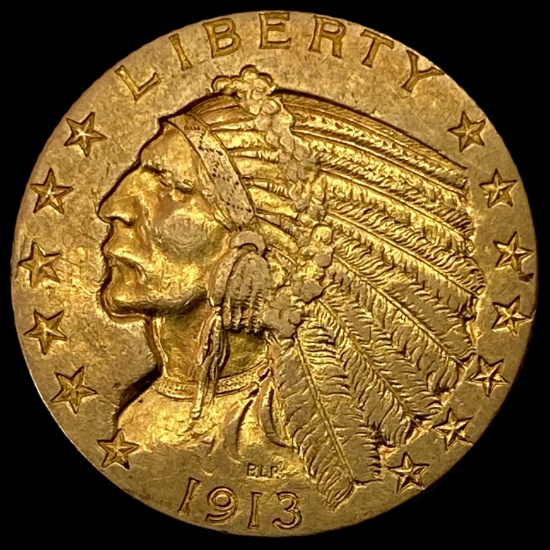 1913 Indian Head $5 Gold Half Eagle UNCIRCULATED