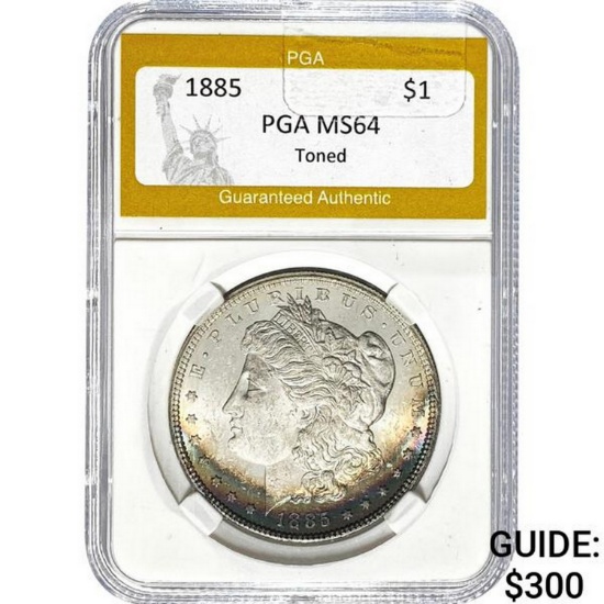 1885 $1 Morgan Dollar PGA MS64