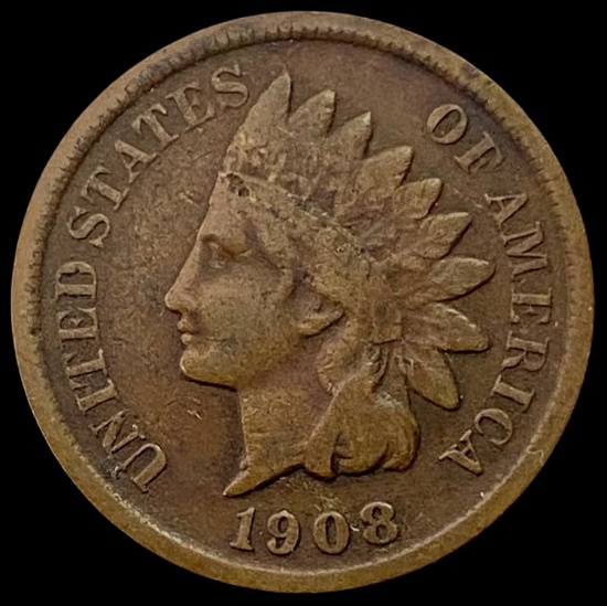 1908-S Indian Head Cent LIGHTLY CIRCULATED