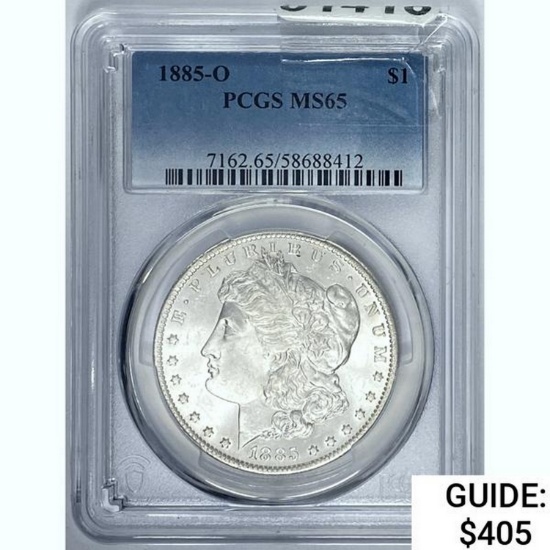 1885-O Morgan Dollar PCGS MS65 SILVER