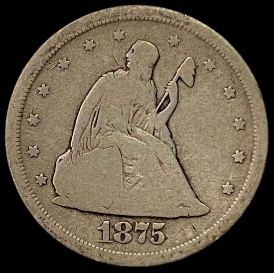 1875-S SILVER Twenty Cent Piece NICELY CIRCULATED