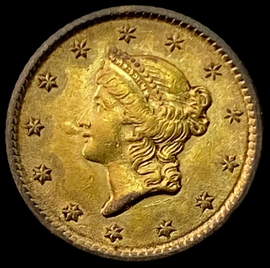 1853 GOLD $1 Liberty Head UNCIRCULATED