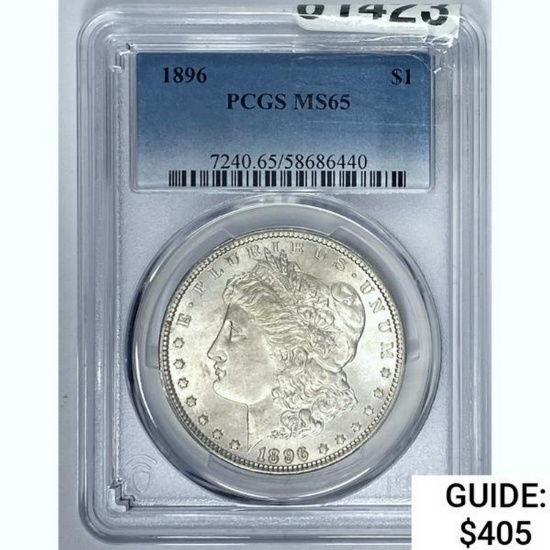 1896 Morgan Dollar PCGS MS65 SILVER