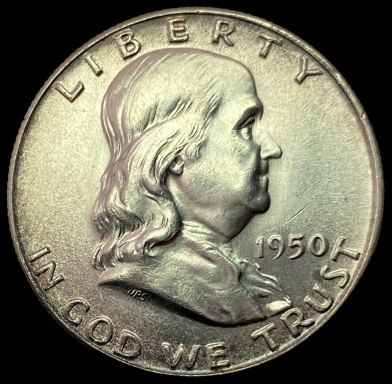1950 SILVER Franklin Half Dollar GEM BU