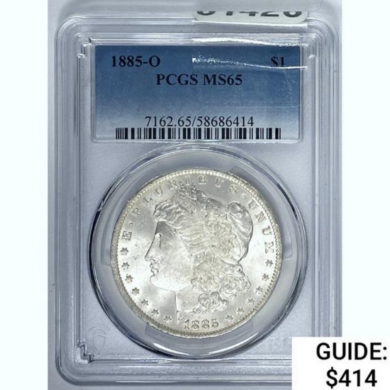 1885-O Morgan Dollar PCGS MS65 SILVER